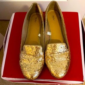 Mossimo Sequin Gold Flats